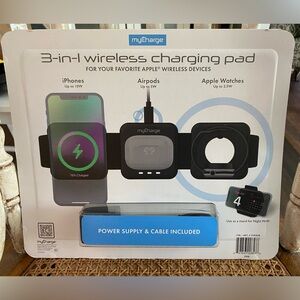 3-in-1 Wireless Charging Pad - Black